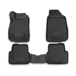 Chevrolet Cobalt Floor Mats - Omac - Rubber TPE - Black - '05-'10 Chevrolet Cobalt Floor Mats - Omac - Rubber TPE - Black - '05-'10